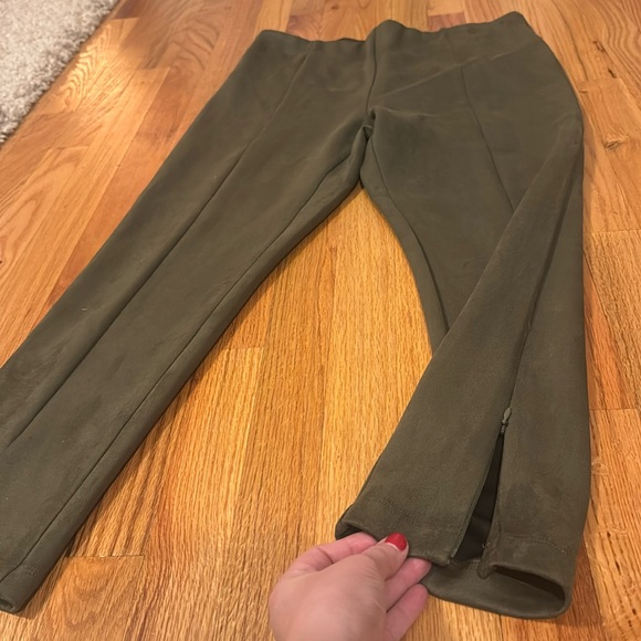 LOFT Faux Suede Ankle Pants - Picture 5 of 9